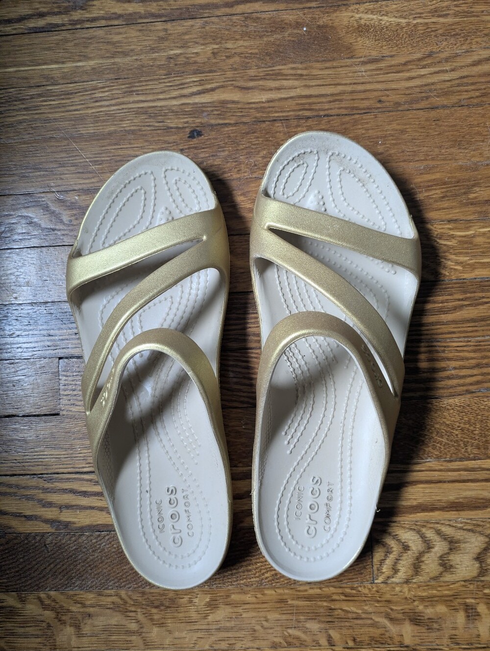 Gold Slide Sandals